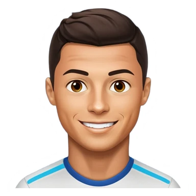 Cristiano Ronaldo smiling with stars in his eyes sticker