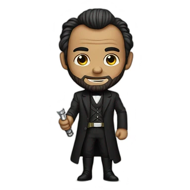 Lincoln with Lightsaber sticker