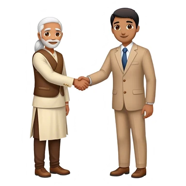 India vs New Zealand handshake  sticker