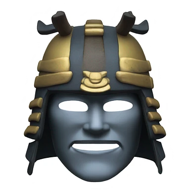 A very beautiful and empty samurai helmet with a horizontal gradient between the colors of which here are the codes: #48015D and #EA0045 sticker