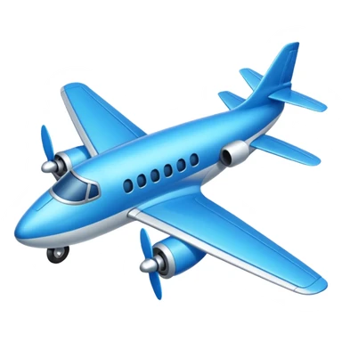 Blue airplane sticker