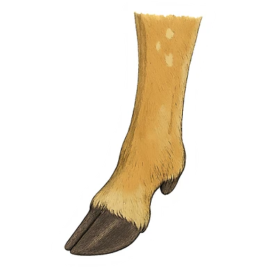 ghibli style deer ankle, no background sticker