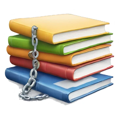 Resource Emoji 
Usage: To refer to shared resources or reference materials.
Design Idea: A stack of books with a chain link. sticker