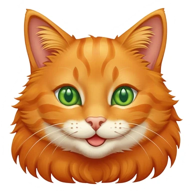 Orange Tabby Cat smiling  sticker