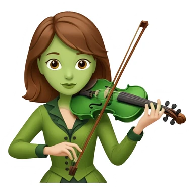 GREEN HULK FEMALE VIOLINIST sticker