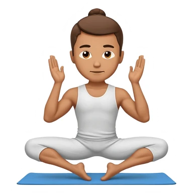 male office worker in formal attire performing Warrior II yoga pose sticker