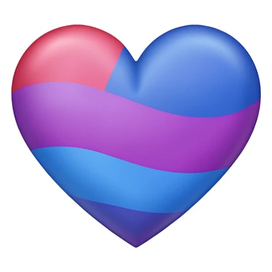 bisexual flag heart sticker