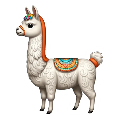 cloud patterned lama sticker