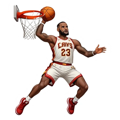 LeBron James dunking  sticker