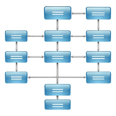 A simple glassy flowchart sticker