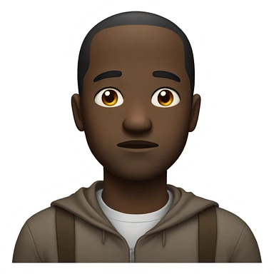 Black man looking disappointed  sticker