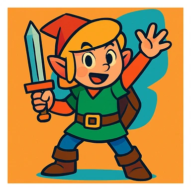 a character similar to the reference image, vibrant toon style sticker