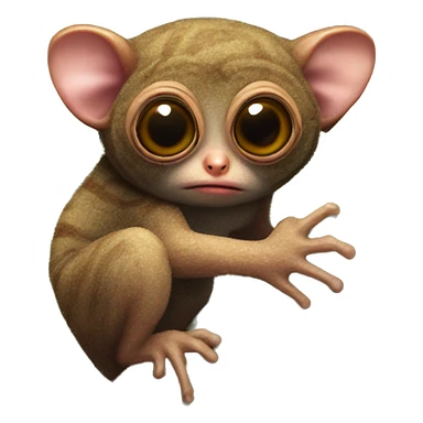 Tarsier on a tree in the forest sticker
