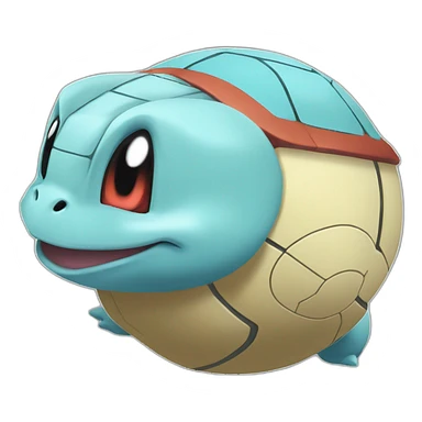 Squirtle shaped pokeball sticker