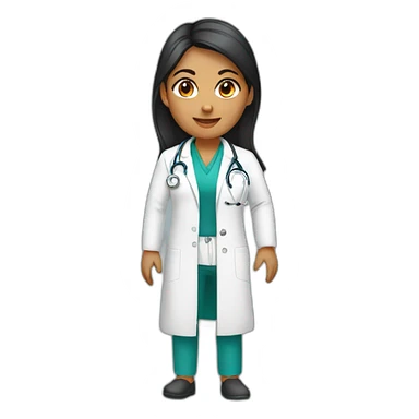 indian doctor female sticker