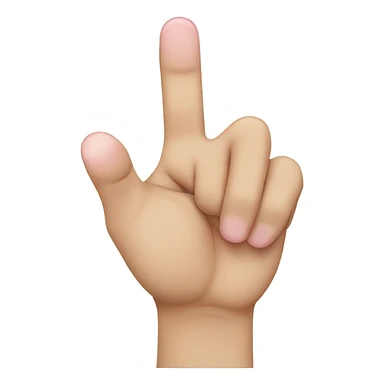 Hand showing index, middle and pinky finger up  sticker