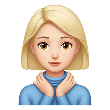 girl with hands around neck sticker