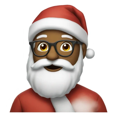 Santa with glasses meme sticker