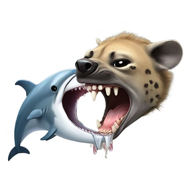 Hyena eat dolphin sticker