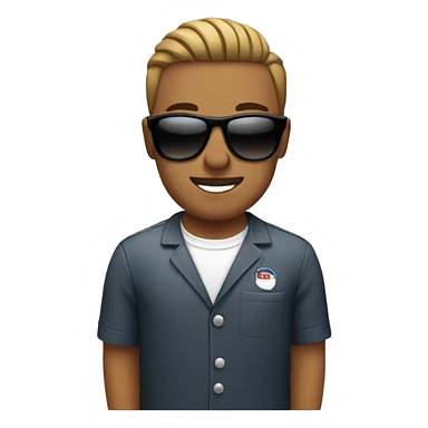 Barber with sunglasses  sticker