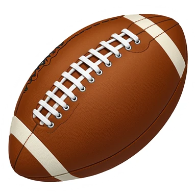 american football oval laces sticker