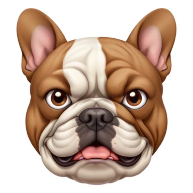 Angry French bulldog  sticker