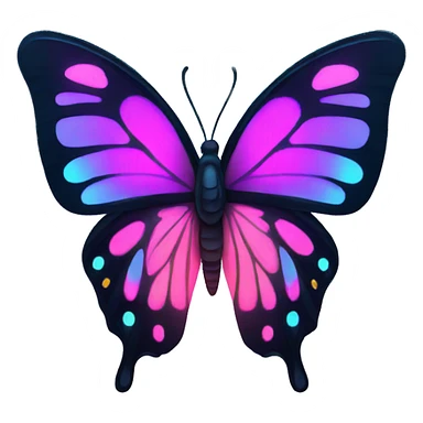 neon butterfly sticker