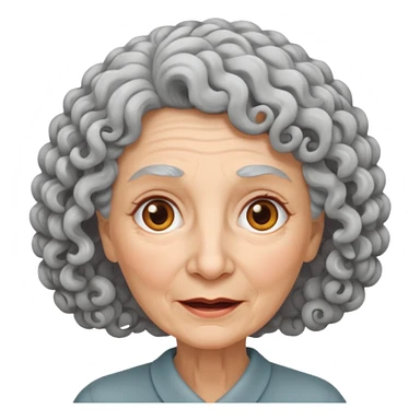 hazme una senora blanca rizada mona viejita sticker