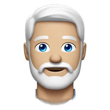 Man with white hair and beard and blue eyes and muscles flexing  sticker