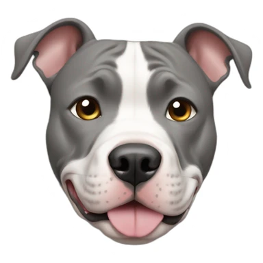 grey and white pitbull sticker