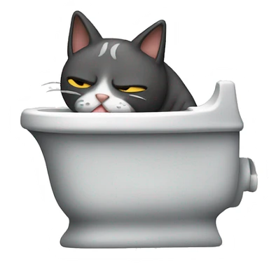 Vomiting cat sticker