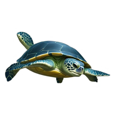 Tortue sur baleine sticker