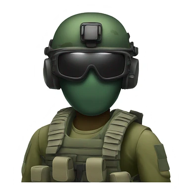 Special Forces Soldier wearing mask and night vision goggles sticker