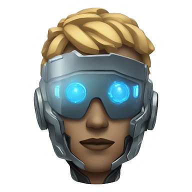 Futuristic Cyber Man sticker