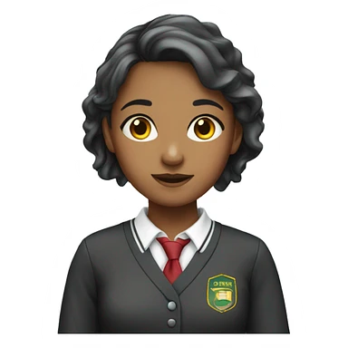 A girl in school uniform sticker