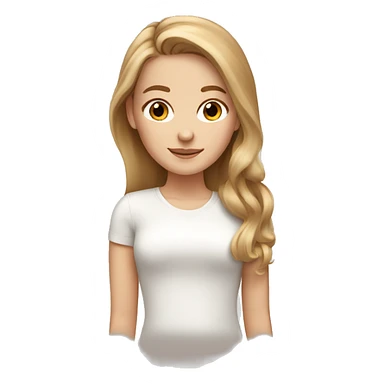 White girl with light brown hair skin care sticker