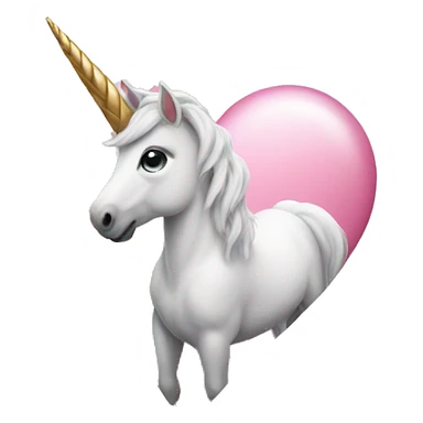 Unicorn heart sticker
