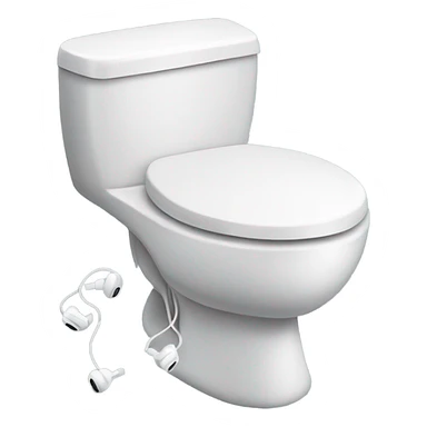 toilet with earphone sticker