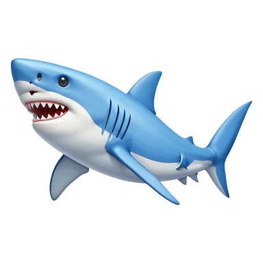 A shark with blue Nike shoes ￼￼￼￼ sticker