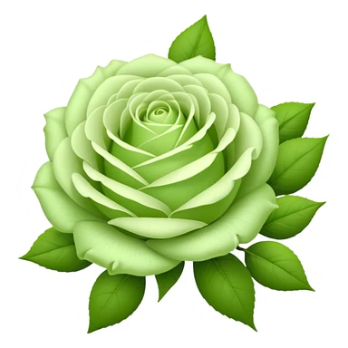 big bouquet Soft Green Tea Rose flower and bud, luxuriant, leaf, bud sticker