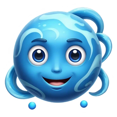 planet neptune sin ojos sticker