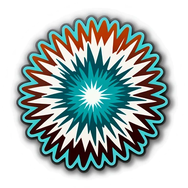 Teal burst real early sticker