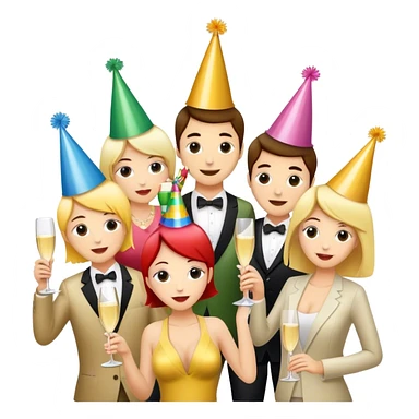 Workplace people dancing at the party. sticker