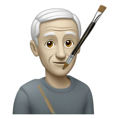  Picasso with paintbrush sticker