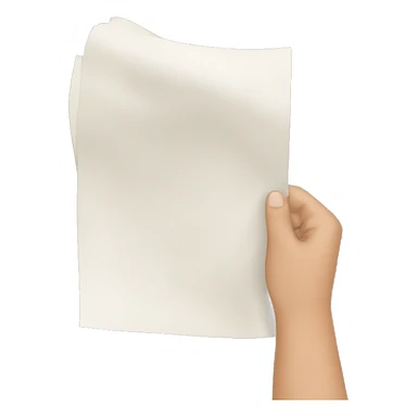 hand holding a sheet of paper sticker