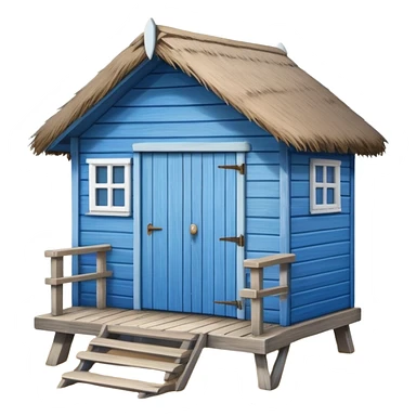 beach hut sticker