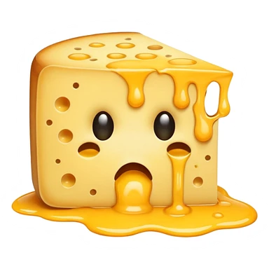 Crying cheese sticker