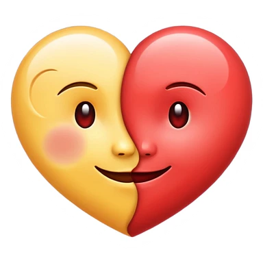 Heart and moon emoji sticker