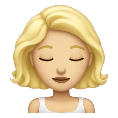 Sleeping blonde woman sticker