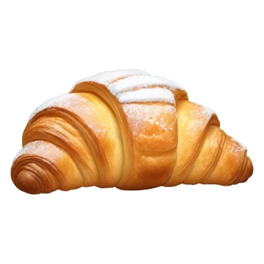 croissant with icing sugar  sticker